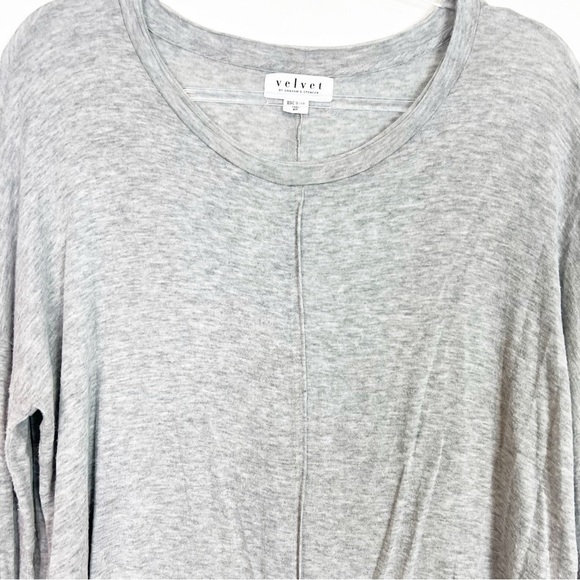 VELVET BY GRAHAM & SPENCER GRAY SEAM FRONT LONG SLEEVE SHIRT WOMENS SZ XS - Picture 8 of 8